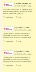 New Mobilink Microfinance Bank Jobs 2024