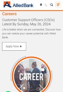 New Allied Bank Jobs 2024