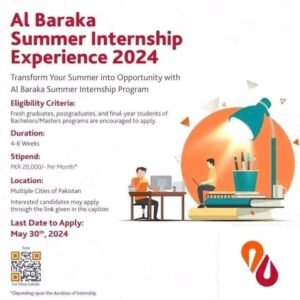 New Al Baraka Bank Summer Internship Program 2024