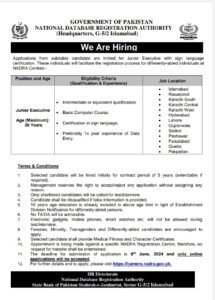 New NADRA Jobs 2024