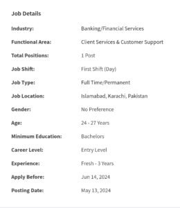 New UBL Bank Jobs 2024