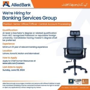 New Allied Bank Jobs 2024