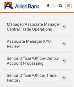 New Allied Bank Jobs 2024