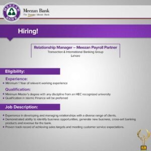 New Meezan Bank Jobs 2024