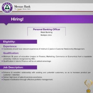 New Meezan Bank Jobs 2024