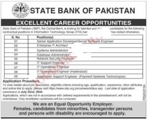 New State Bank of Pakistan Jobs 2024