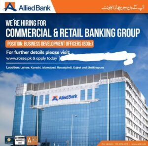 New Allied Bank Business Development Officer Jobs 2024