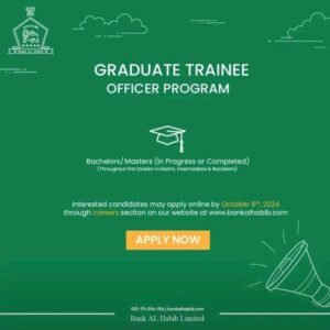 New Bank Al Habib Graduate Trainee Officer Program Jobs 2024