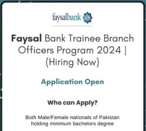 New Faysal Bank Trainee Branch Service Officer Jobs 2024