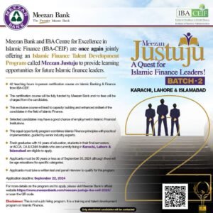 New Meezan Bank Justuju Program (Batch - 2) 2024