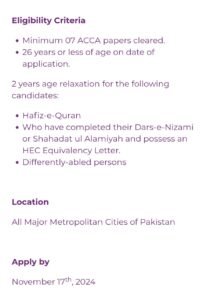 New MEEZAN Bank ACCA Trainee Program Jobs 2024