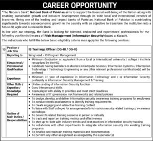 New National Bank of Pakistan CA Trainee Program Jobs 2024