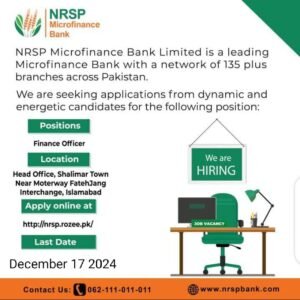 New NRSP Microfinance Bank HR Officer Jobs 2024