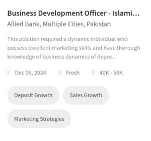 New Allied Bank Islamic Business Development Officer Jobs 2024