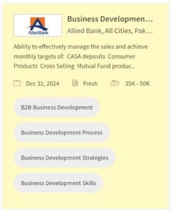 New Allied Bank Business Development Officer Jobs 2025